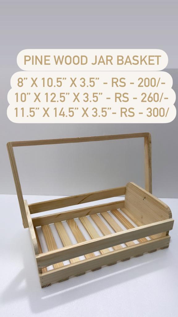 Pine Wood Jar Basket