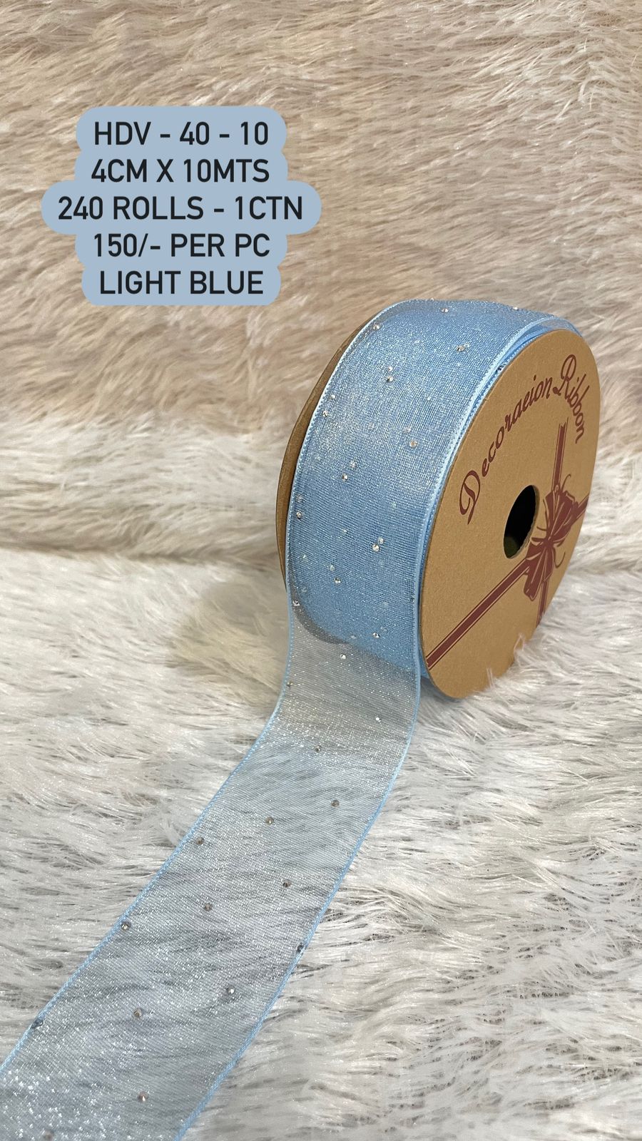 Decorative Light Blue Ribbon