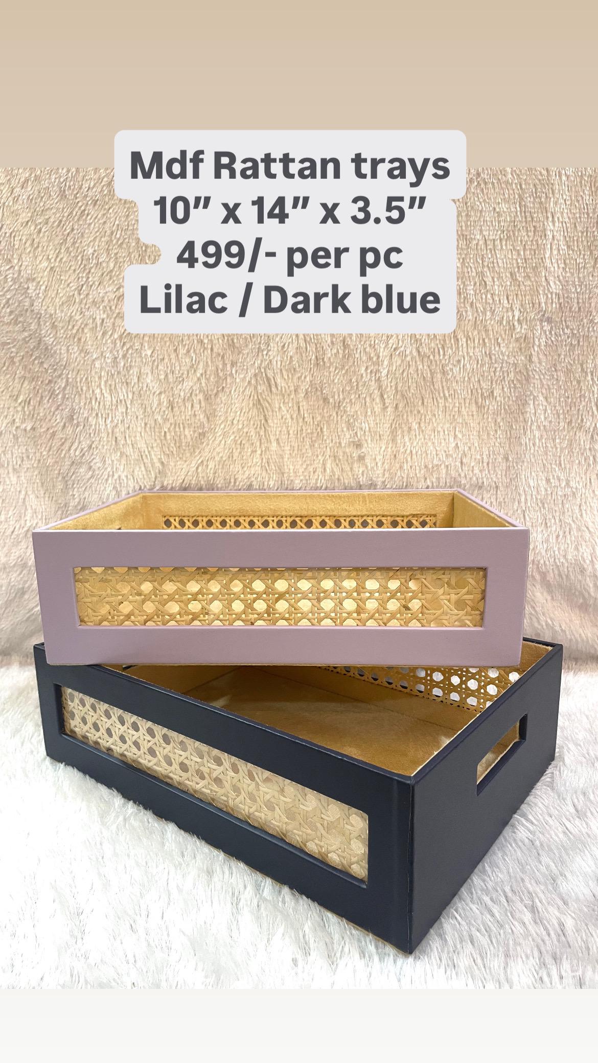 MDF Rattan Tray