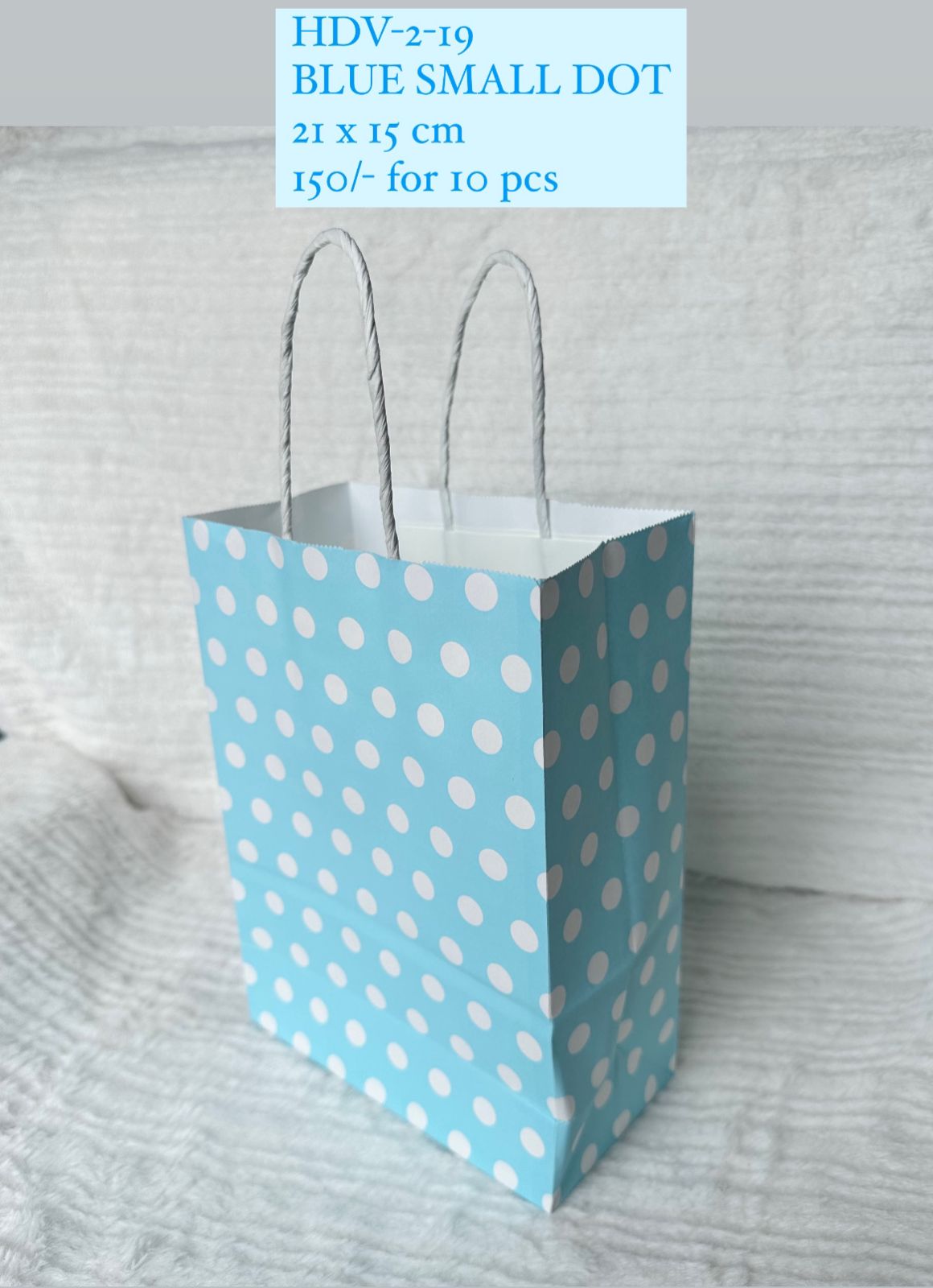 Blue Polka Dot Gift Bag