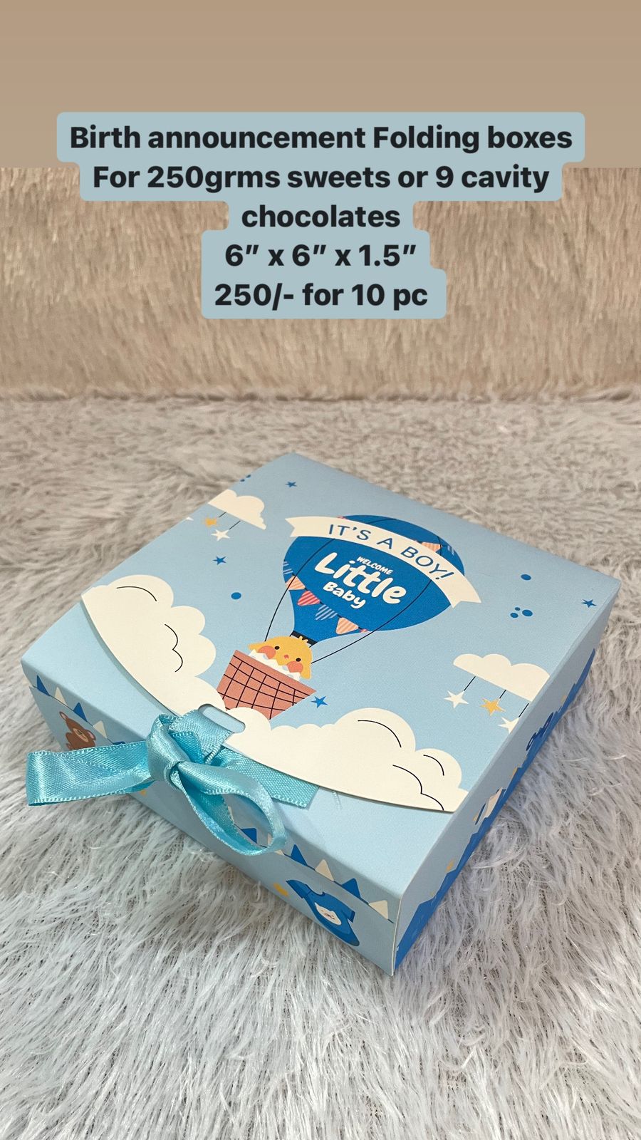 Birth Announcement Folding Boxes
