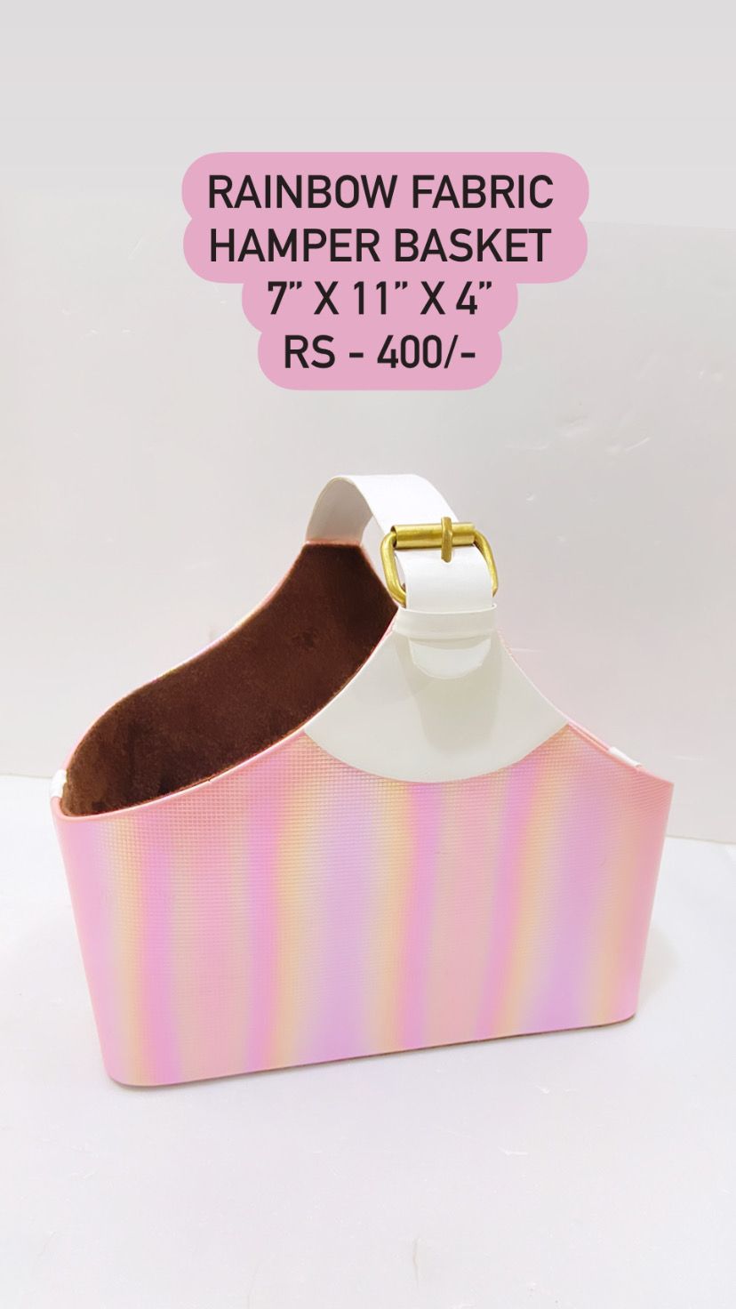 Rainbow Fabric Hamper Basket