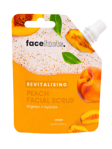 Face Facts Revitalising Peach Facial Scrub – Brighten + Hydrate