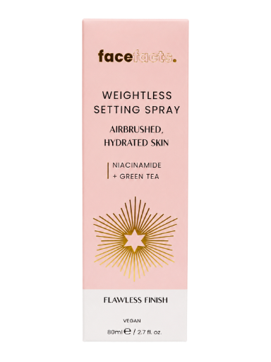 Face Facts Weightless Setting Spray – Airbrushed, Hydrated Skin (Niacinamide + Green Tea)