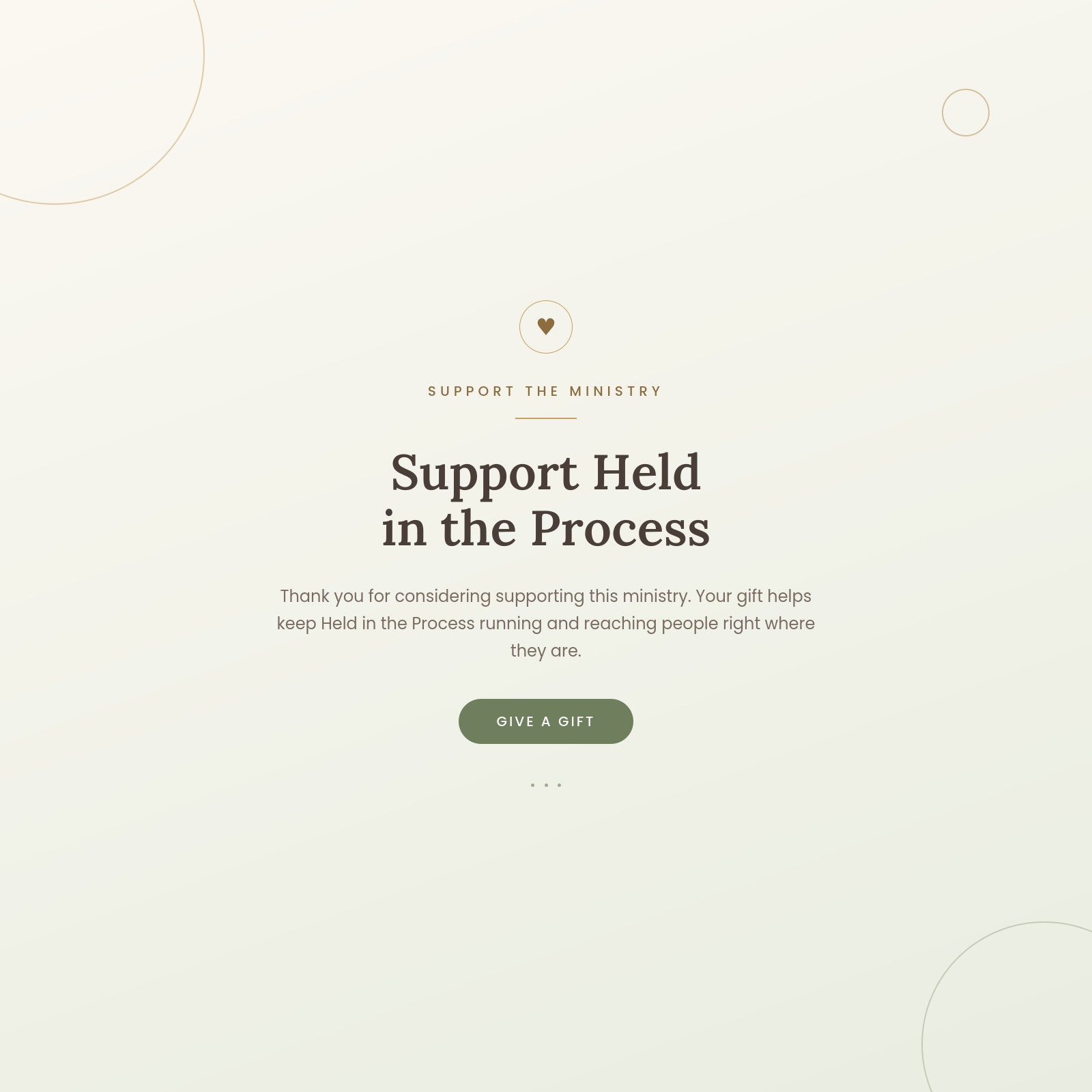 Support Held in the Process