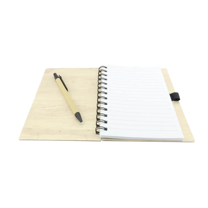 Cuaderno ecológico con bolígrafo