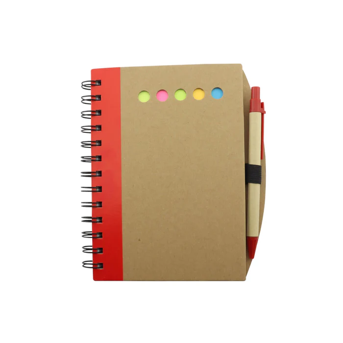 Cuaderno ecológico con bolígrafo