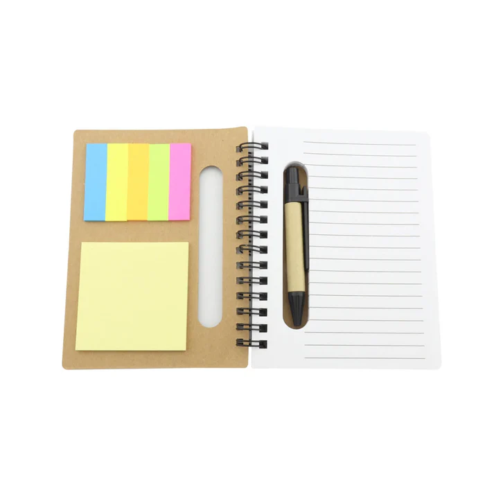 Cuaderno ecológico con bolígrafo