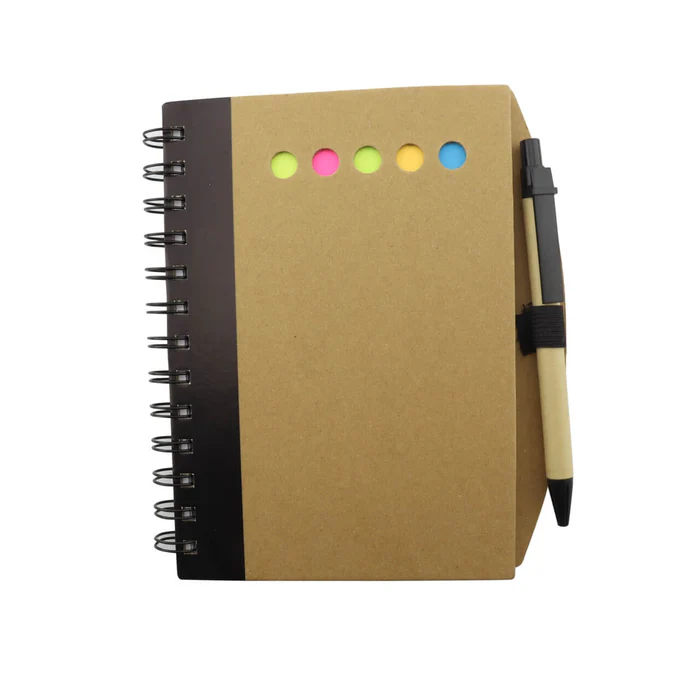 Cuaderno ecológico con bolígrafo