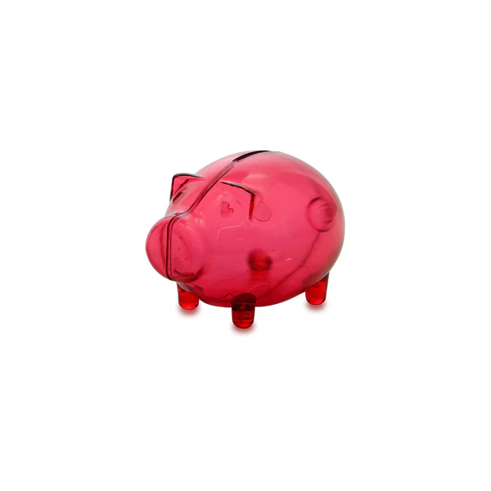 Alcancía Cerdito Transparente