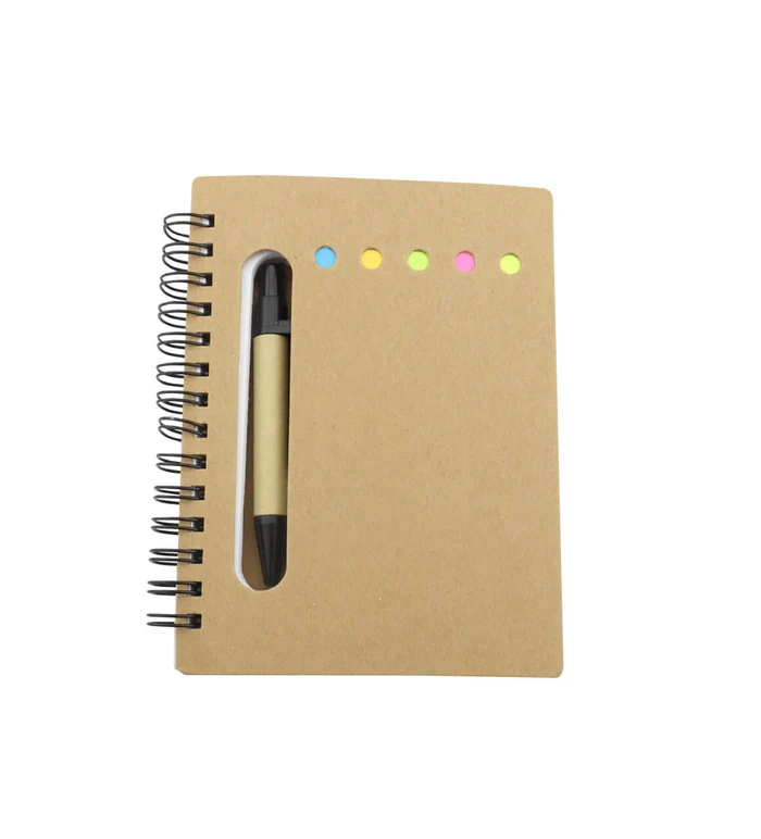 Cuaderno ecológico con bolígrafo