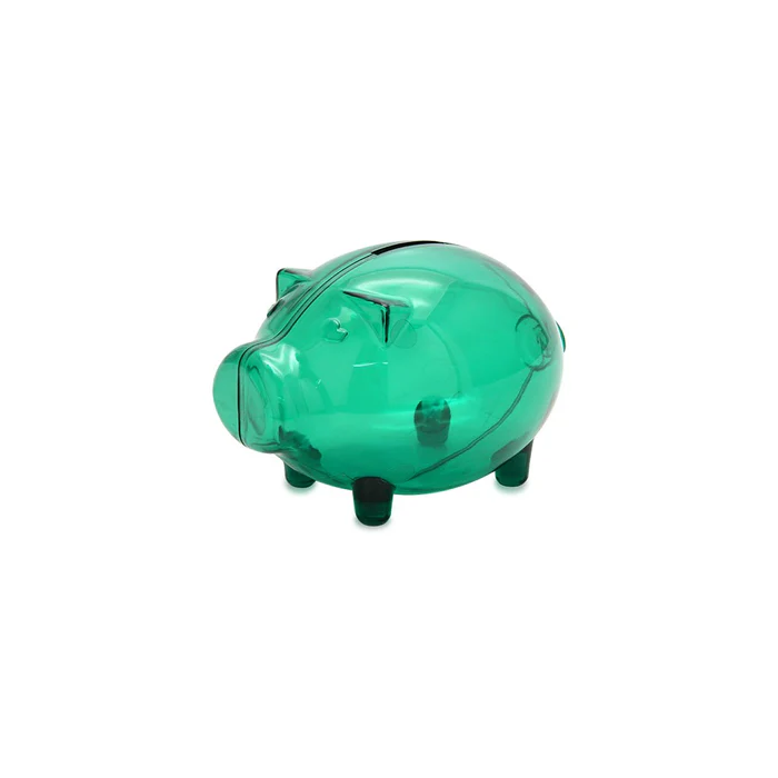 Alcancía Cerdito Transparente