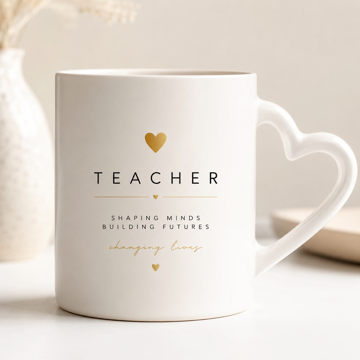"Shaping Minds, Building Futures, Changing Lives" Gold Designs