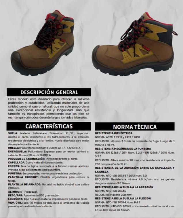 Botas de seguridad cuero nobuck