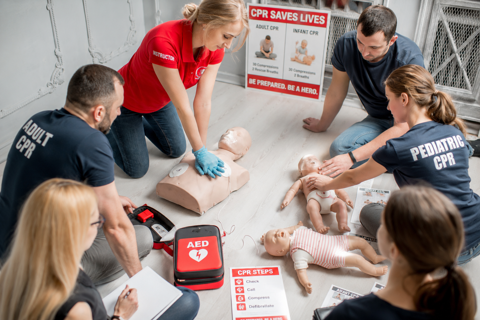 Adult and Pediatric First Aid/CPR/AED Classroom only-r.25