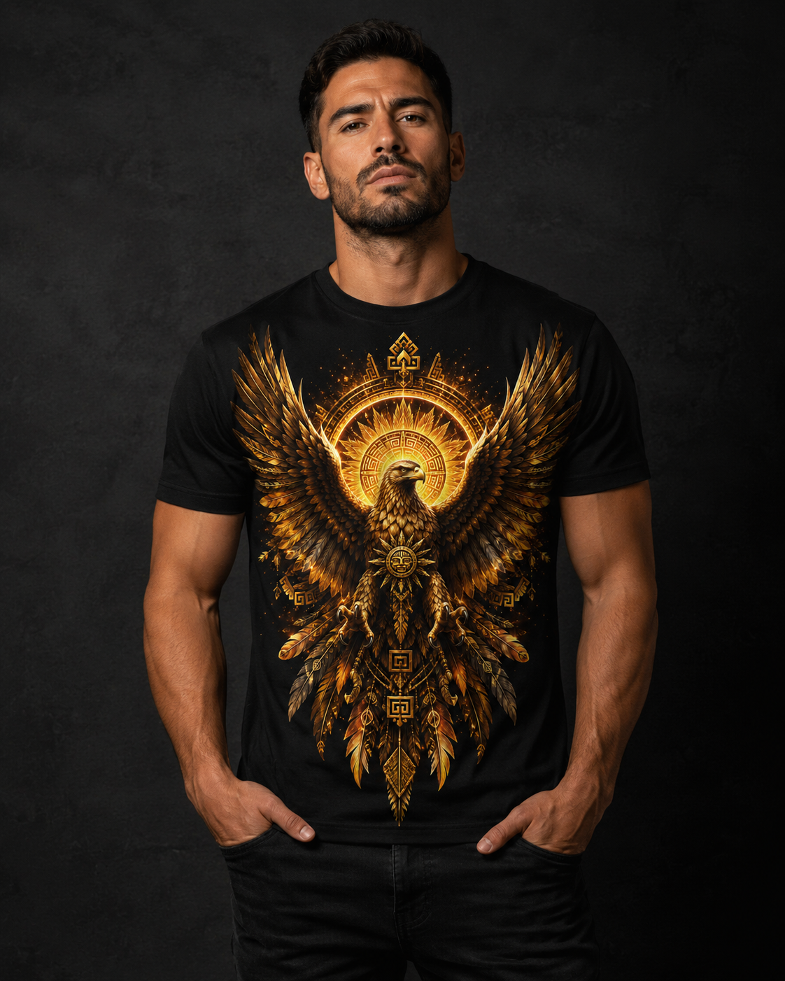 Playera Águila de Poder Dorada