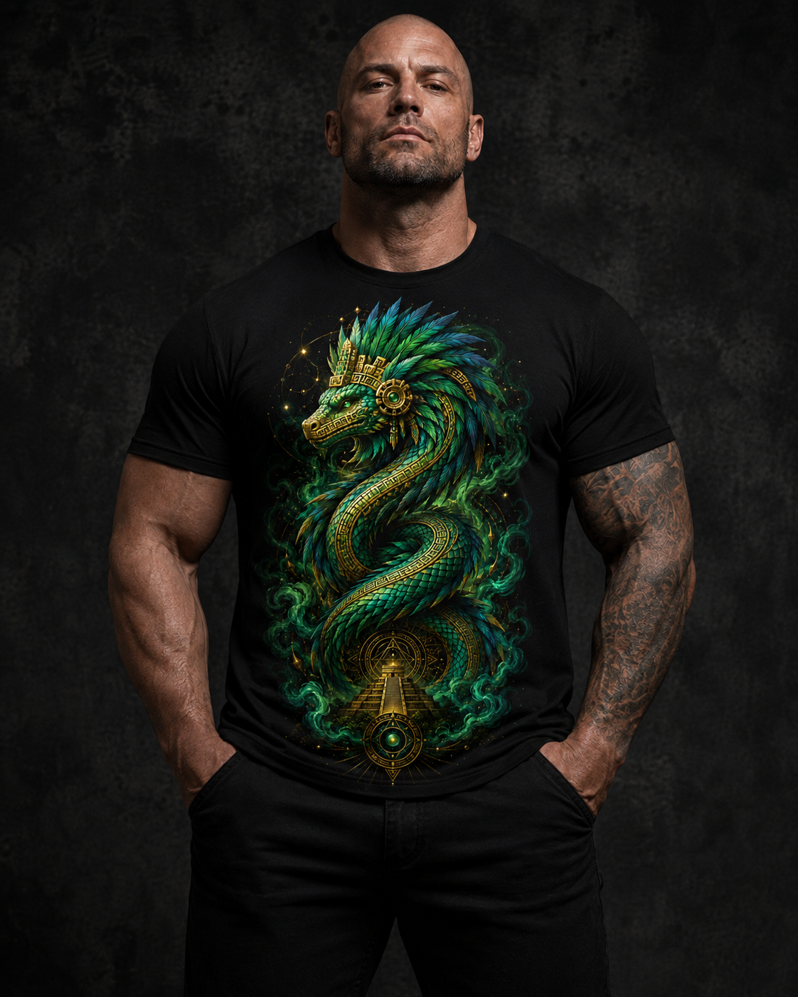 Playera Quetzalcoatl Mistico y Poderoso