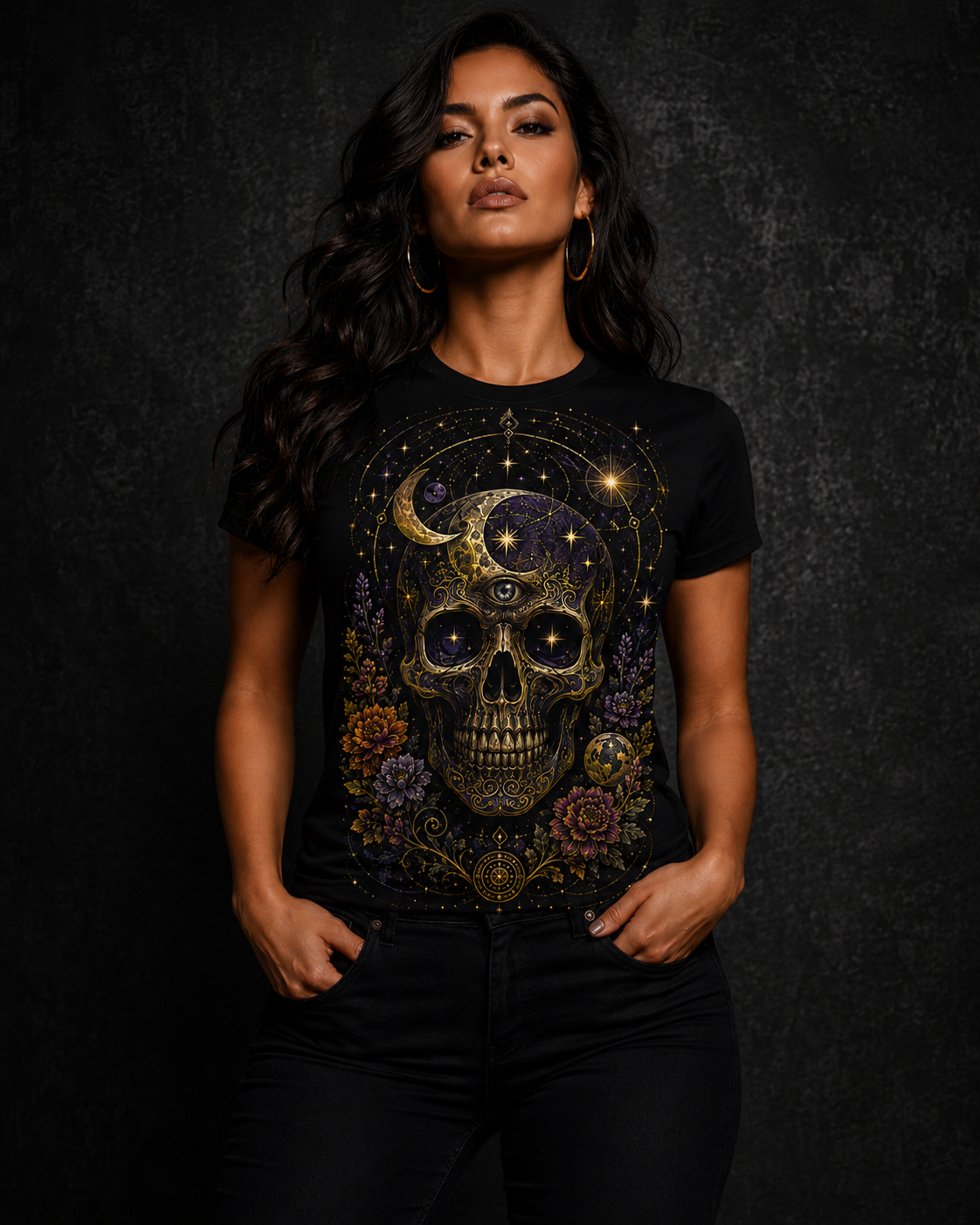 Playera Calavera Cósmica