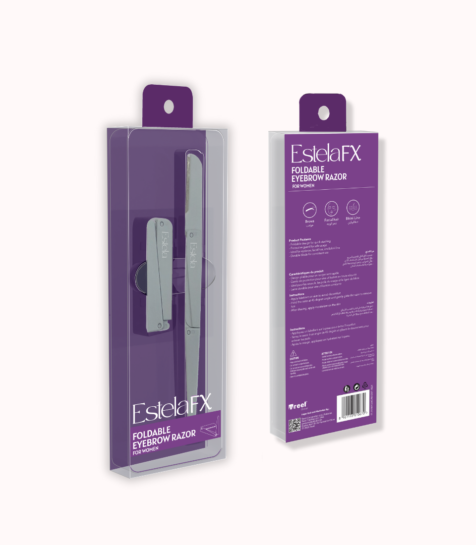 Estela FX Women Foldable Eyebrow Razor, For Women, 2-Pack