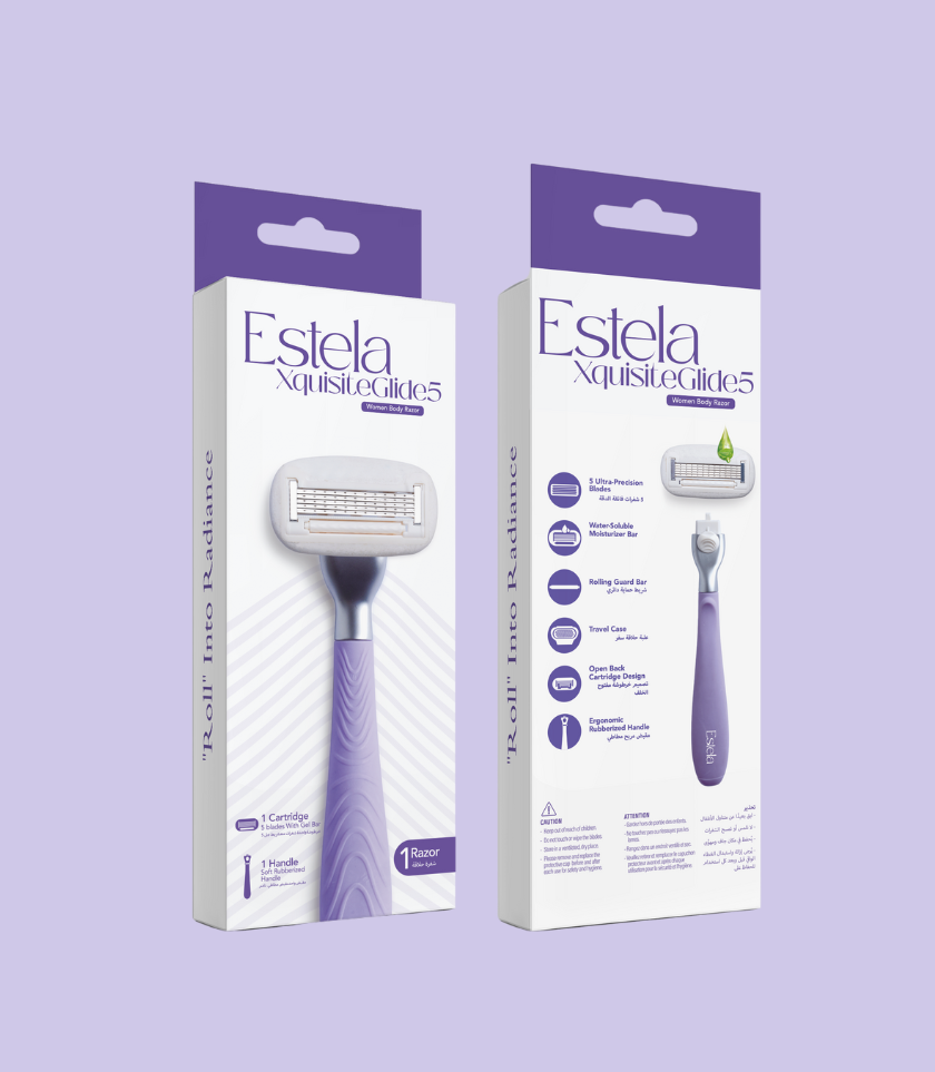 Estela Xquisite Glide 5 Women Body Razor, For Women, 1-Pack