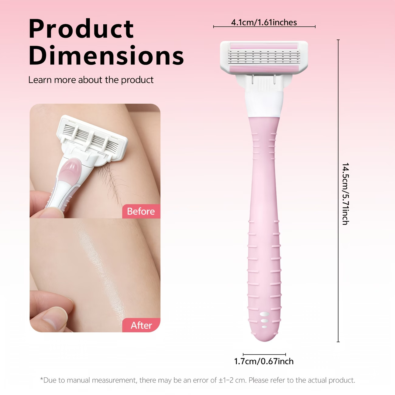 Women's Razor Set, with 5-Layer Stainless Steel Blades