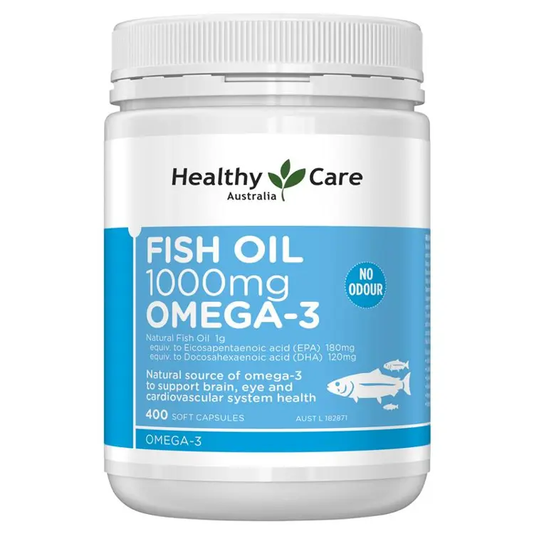 Healthy Care Fish Oil 1000 mg Omega-3 - 400 Caps