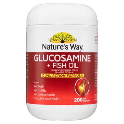 Nature's Way Glucosamine + Fish Oil - 200 Caps