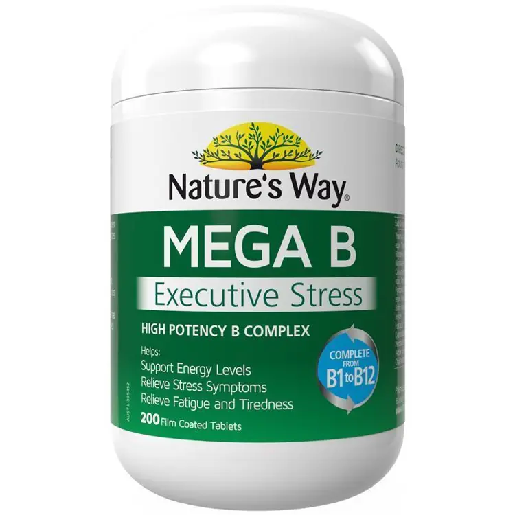Natures Way Mega B Executive Stress - 200 Tablets