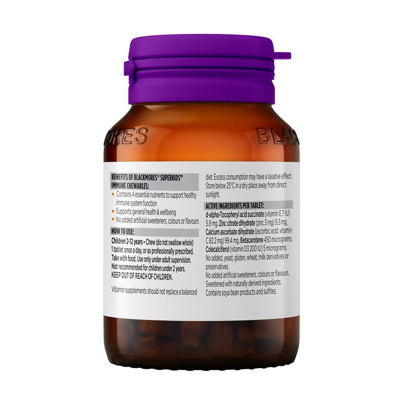 Blackmores Superkids Immune Chewable - 60 Chew Tabs