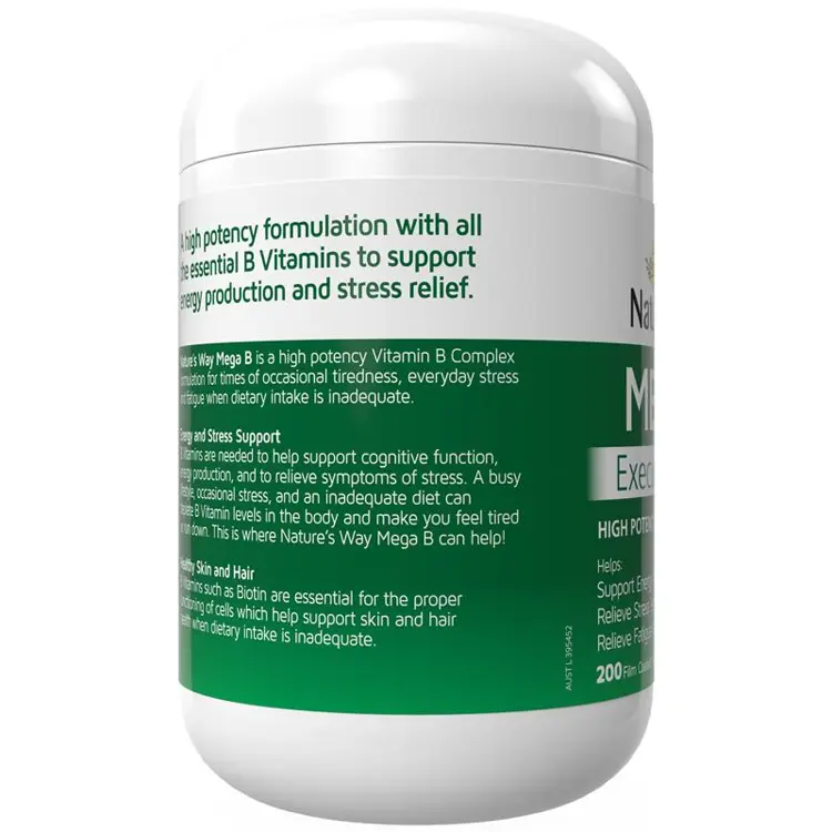 Natures Way Mega B Executive Stress - 200 Tablets
