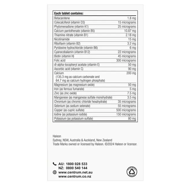 Centrum Advance For Adults - 100 Tablets