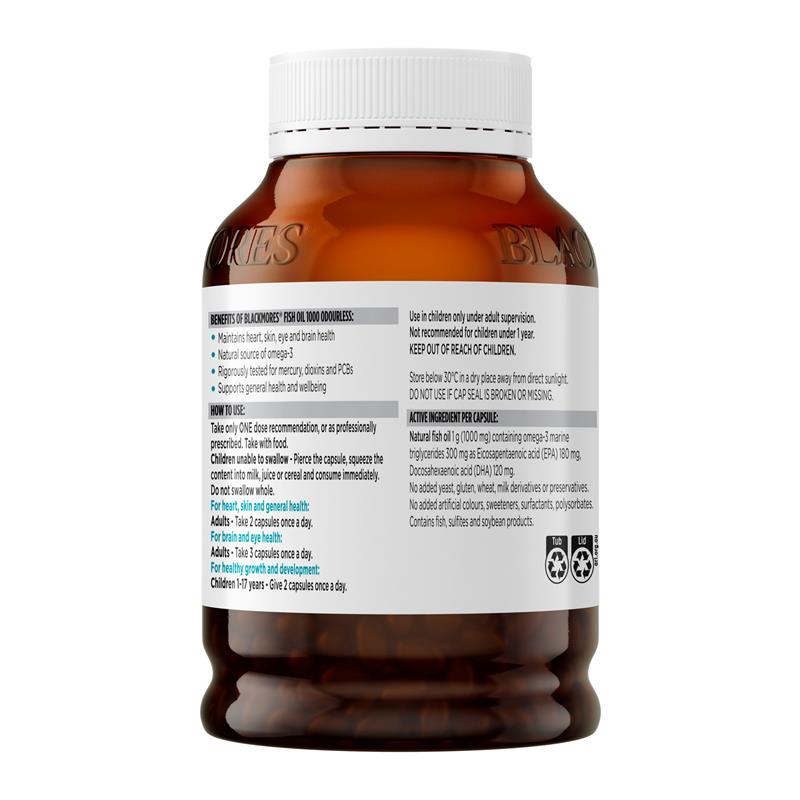 Blackmores Odourless Fish Oil 1000mg - 400 Capsules