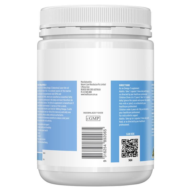 Healthy Care Fish Oil 1000mg Omega 3 - 400 Capsules