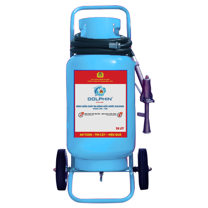Bình chữa cháy Dolphin 35 lít gốc nước DPA-T35L có xe đẩy