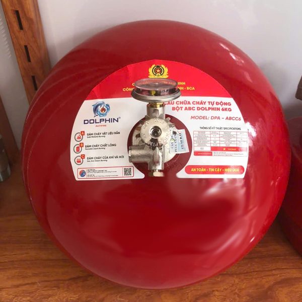 Quả cầu chữa cháy Dolphin bột ABC 6kg DPA-ABCC6