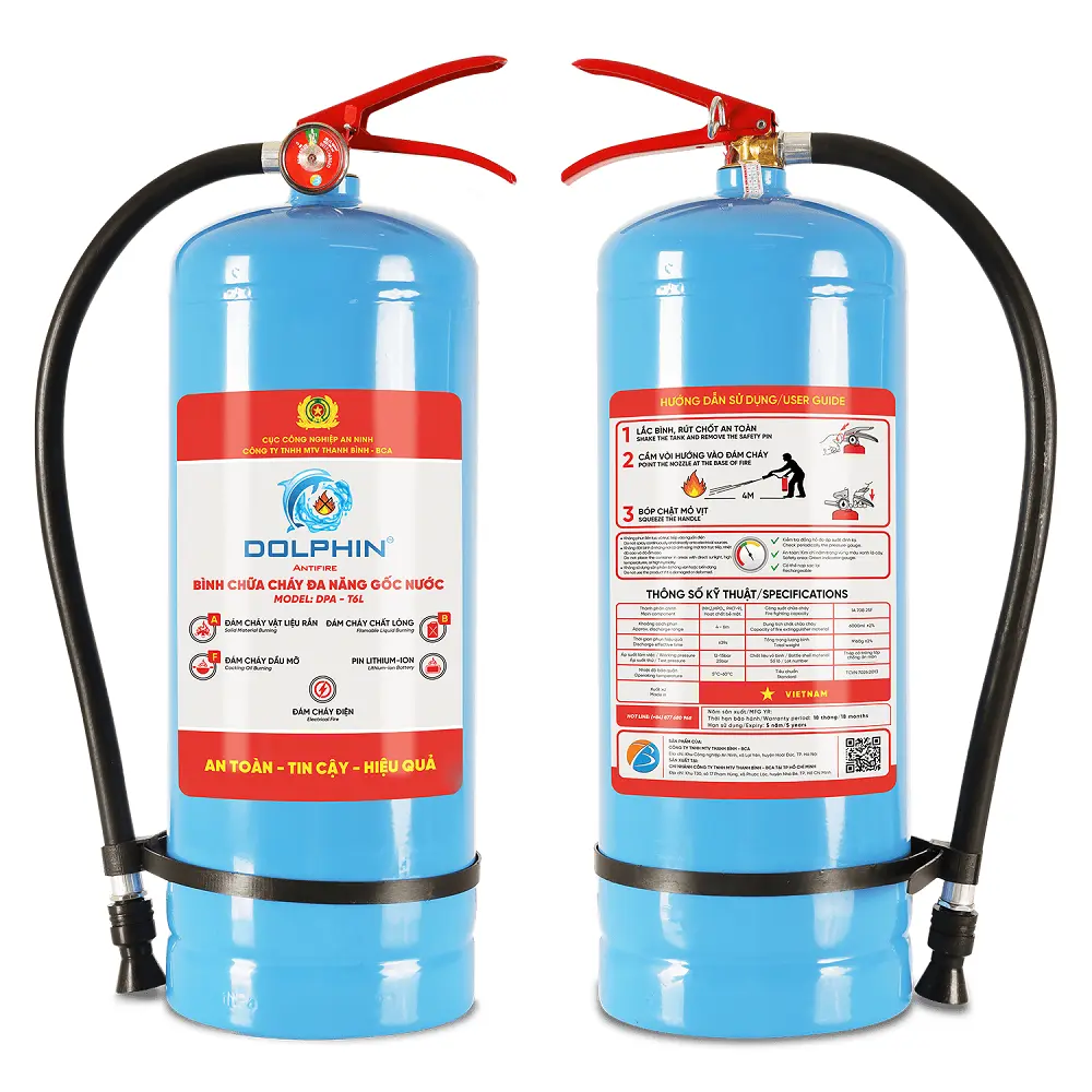  Bình chữa cháy Dolphin 6.5 lít gốc nước DPA-T6PL