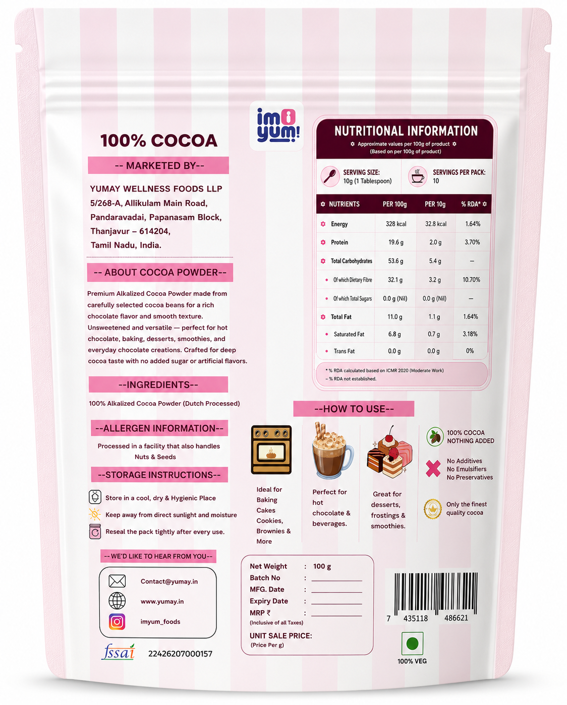 100% Cocoa Powder