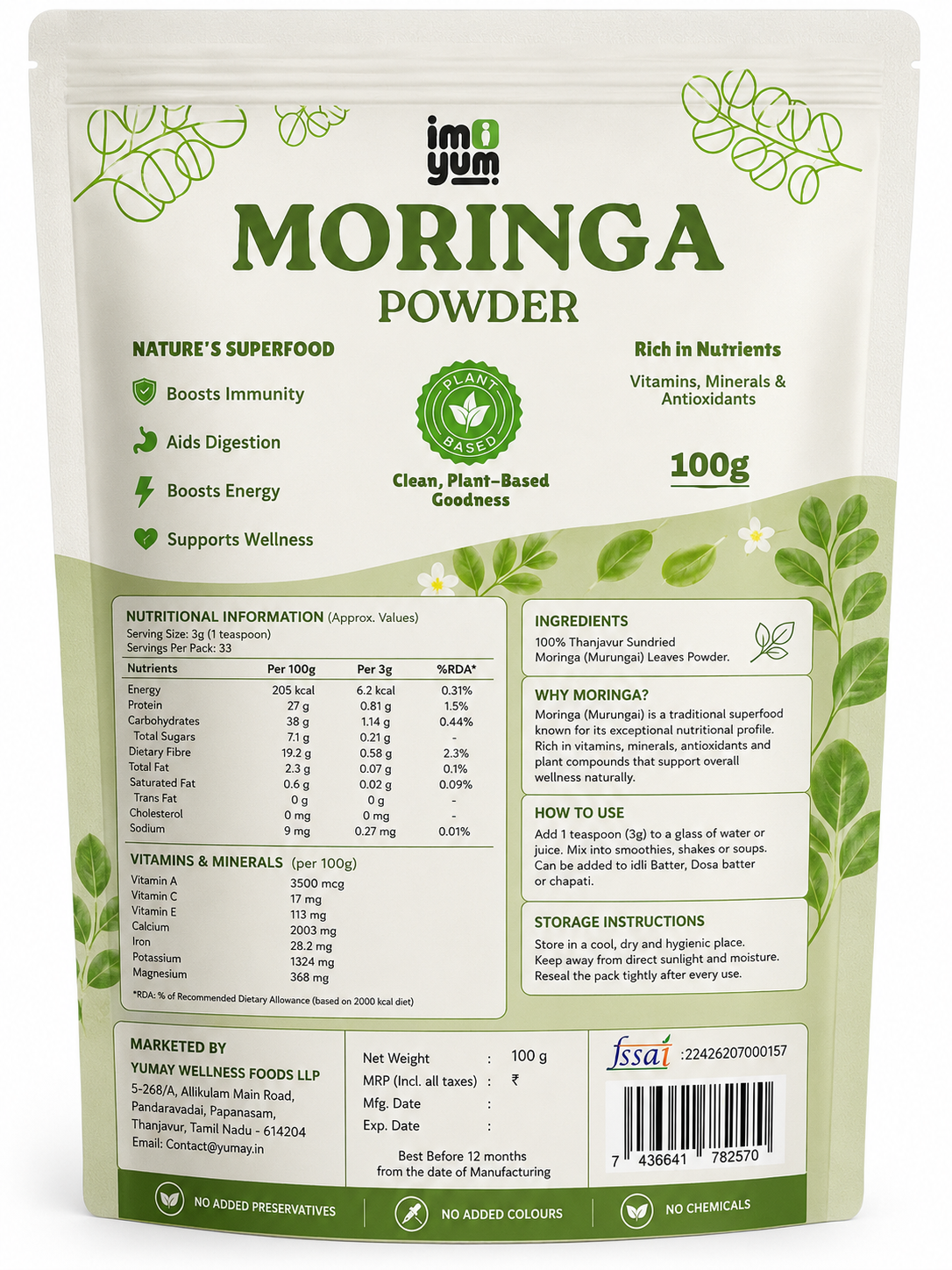 Moringa Powder/ Murungai Podi 