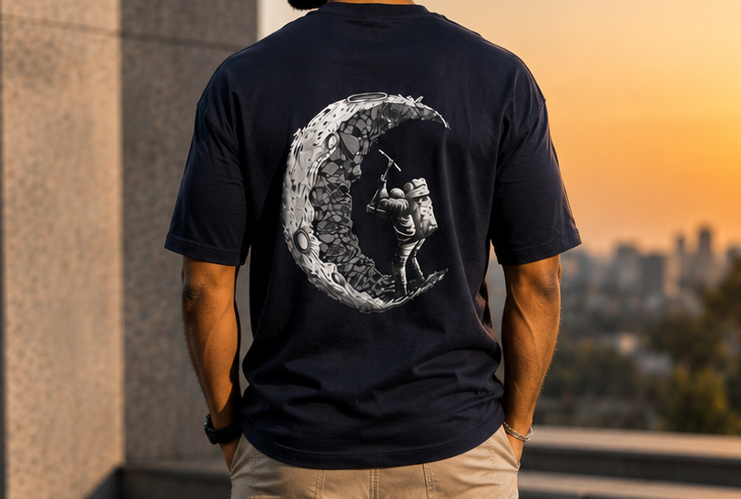 Astronaut Moon Art T-Shirt