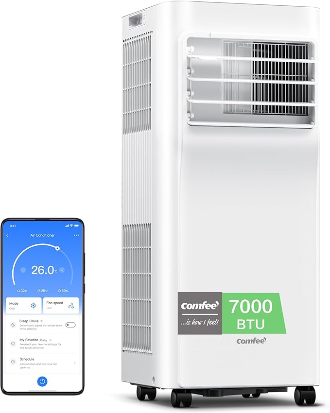 COMFEE' Climatiseur Mobile 7000 BTU/h 2kW