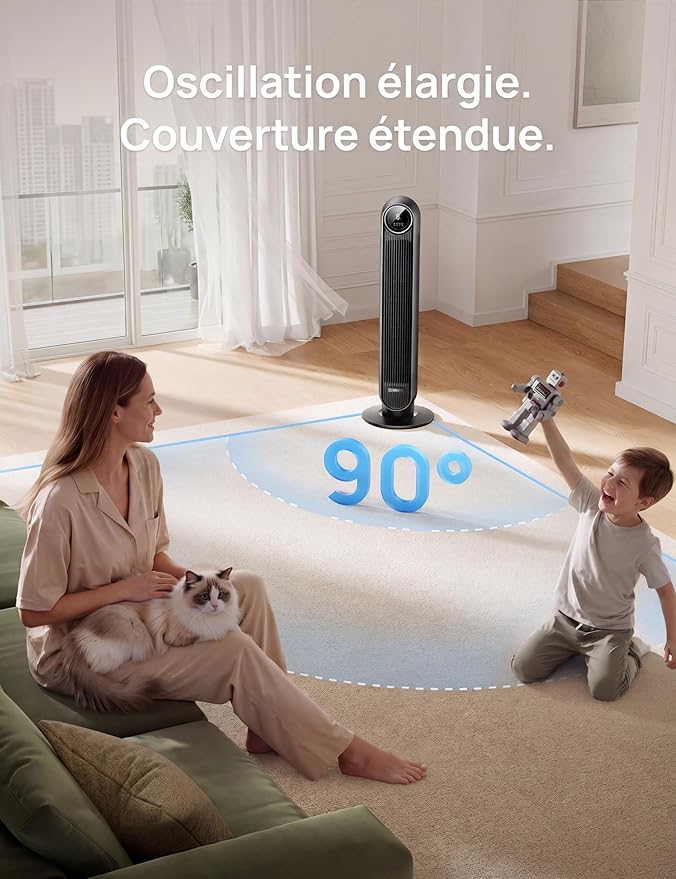 Ventilateur colonne oscillant