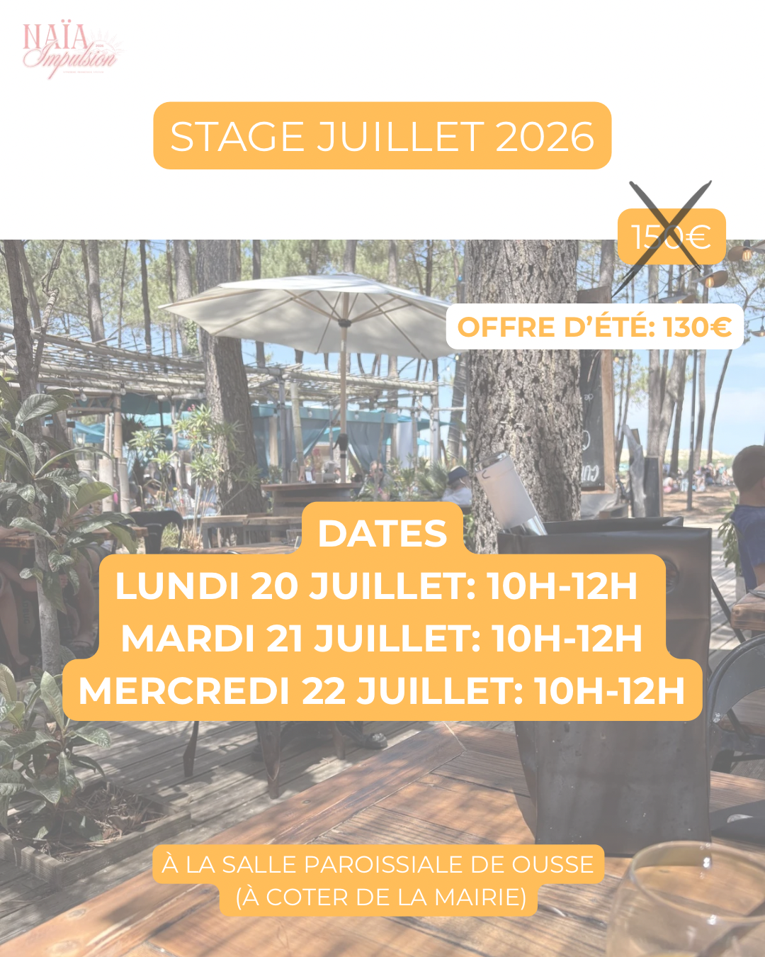 Stage JUILLET 2026