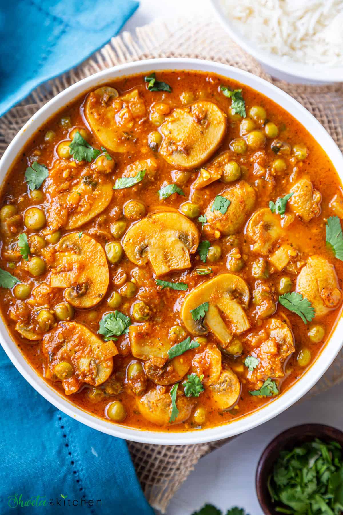 Mushroom Matar masala
