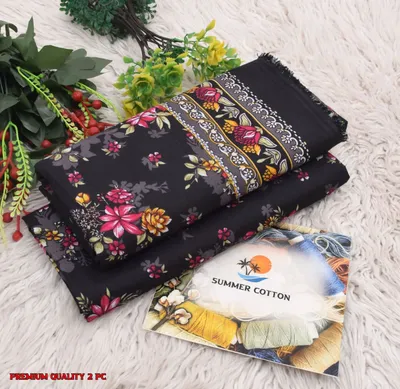 2 Piece Printed Lawn Suit for Women's