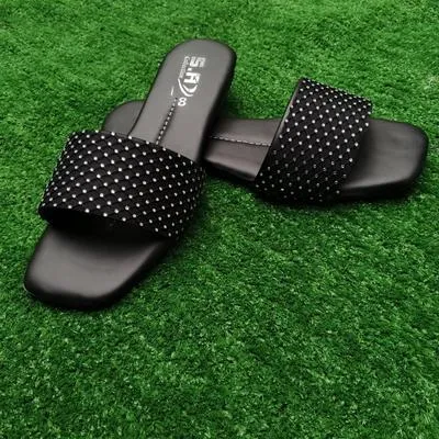 Black Soft Slippers for Ladies in Pakistan