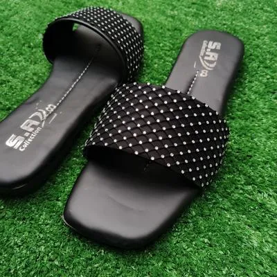 Black Soft Slippers for Ladies in Pakistan