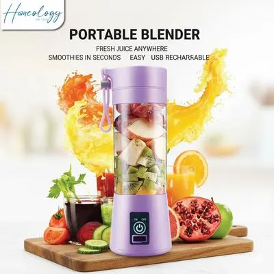 Portable USB Rechargeable Juice Blender Blue – Mini Electric Smoothie Maker in Pakistan | Lureena