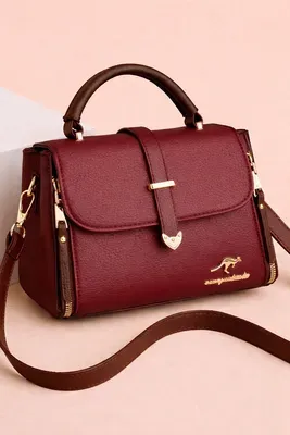 Maroon Leather Shoulder Bag for Women – Premium Crossbody & Handbag in Pakistan | Lureena