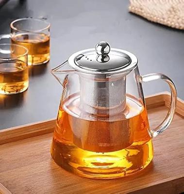 Glass Tea Pot with Stainless Steel
