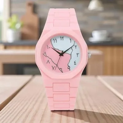 Pink Women's Carbon Fiber Analogue Watch 40mm – Stylish Quartz Wrist Watch for Ladies in Pakistan | Lureena